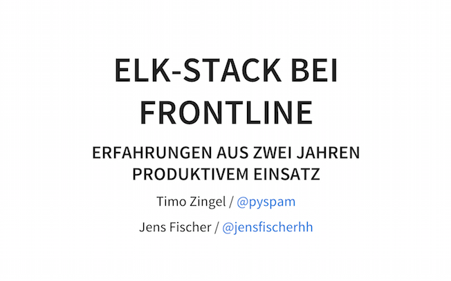 Erfahrungen aus 2 Jahren ELK-Stack bei Frontlineshop